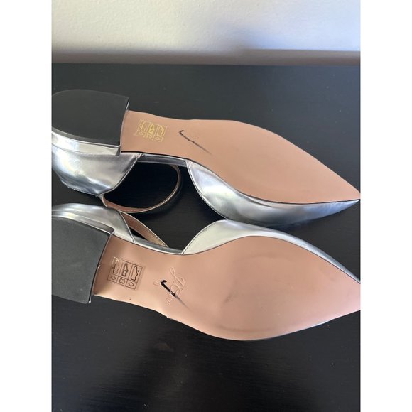 Pointed-toe flats in metallic leather, Item BT917, Size 8 Flaw - Picture 6 of 7